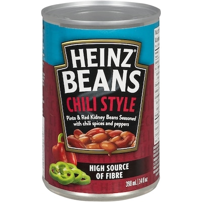 Heinz Chili Style Pinto & Red Kidney Beans 398 ml, $0.75/100ml