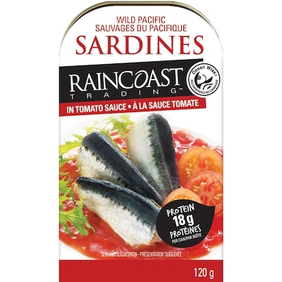 Raincoast Trading Sardines sauvages du Pacifique sauce tomate 120 g, 3,58 $/100g