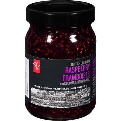 PC Black Label Fruit Spread, British Columbia Raspberry 370 ml, $2.29/100ml