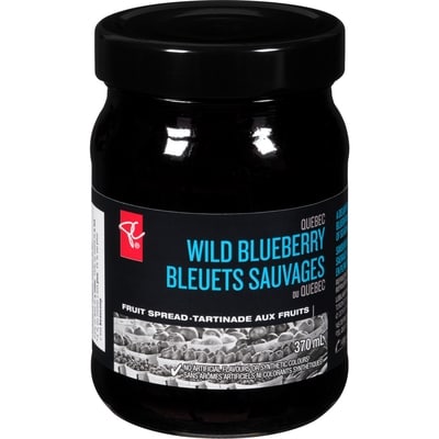 PC Black Label Fruit Spread, Quebec Wild Blueberry 370 ml, $2.29/100ml