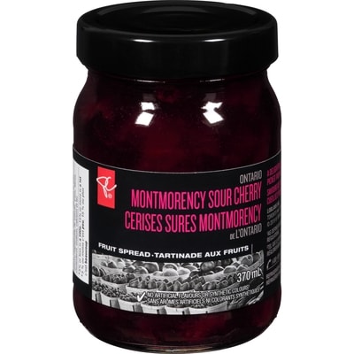 PC Black Label Fruit Spread, Ontario Montmorency Sour Cherry 370 ml, $2.29/100ml