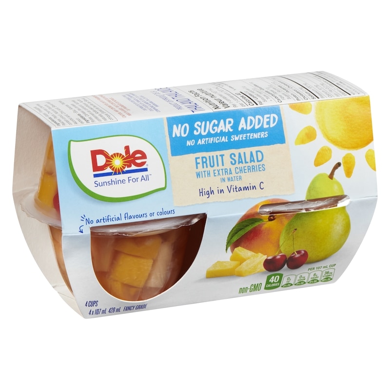 Fruit Salad in Water with Cherries