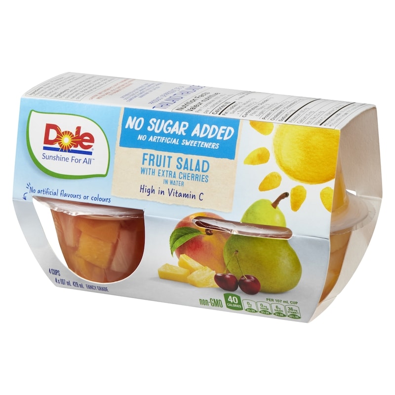 Fruit Salad in Water with Cherries