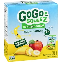 GoGo squeez Squeeze, Applesauce Apple Banana - 4x90.0 g | Real