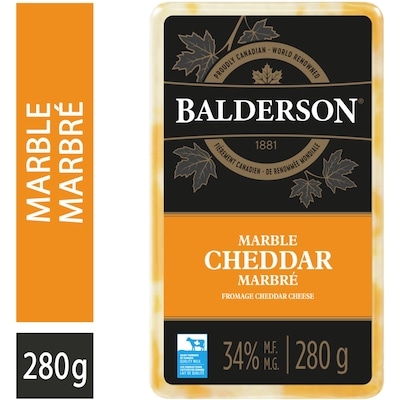 Balderson Marble Cheddar Cheese 280 g, $3.93/100g