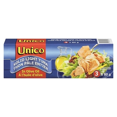Unico Thon à l’huile d’olive 3x80.0 g, 2,29 $/100g