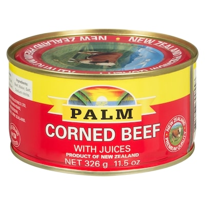 Palm Corned Beef 326 g, $2.14/100g