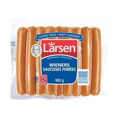 Larsen Classic Wieners, Family Pack 900 g, $1.56/100g