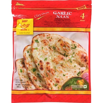 Deep Naan, Garlic 334.87 g, $1.03/100g