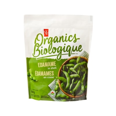 PC Organics Frozen Edamame in Shell, Organic 500 g, $1.00/100g