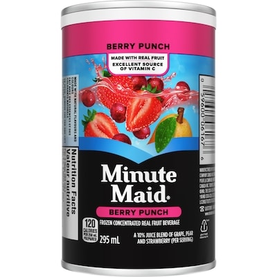 Minute Maid Berry Punch Can 295 ml, $0.67/100ml