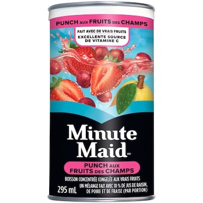 Minute Maid Punch aux baies Can 295 ml, 0,67 $/100ml