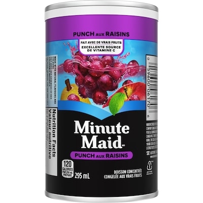 Minute Maid Punch aux raisins Cans 295 ml, 0,67 $/100ml
