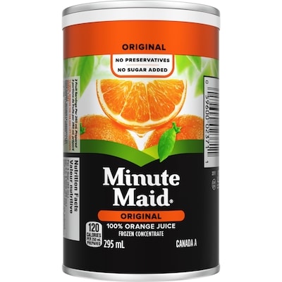 Minute Maid Orange Juice Can 295 ml, $1.01/100ml