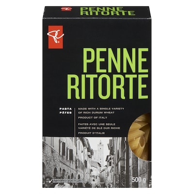 PC Collection noire Penne Ritorte 500 g, 0,80 $/100g