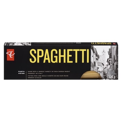 PC Collection noire Spaghetti 500 g, 0,80 $/100g