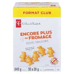 le Choix du Président Craquelins petits pingouins, encore plus de fromage 840 g, 1,79 $/100g