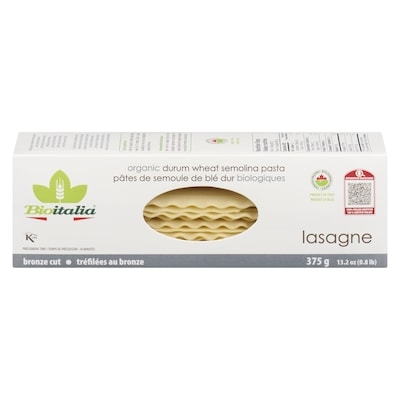 Bioitalia Pâtes Alimentaires Biologiques Lasagne 375 g, 1,33 $/100g