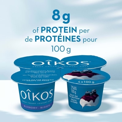 Greek Yogurt, Blueberry, Fruit on the Bottom, 2% M.F.