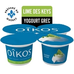 Oikos Yogourt Grec, Lime des Keys, 2% M.G. 4x100.0 g, 1,25 $/100g