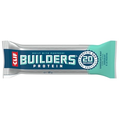 CLIF BUILDERS Protein Bars, Chocolate Mint Flavour, 20g of Protein (Pack of 12) 12x68.0 g, $3.68/100g