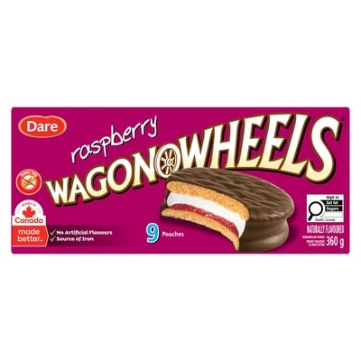 Dare Wagon Wheels Raspberry Cookies 360 g, $1.39/100g