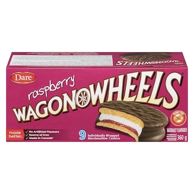 Dare Wagon Wheels Raspberry Cookies 360 g, $1.39/100g