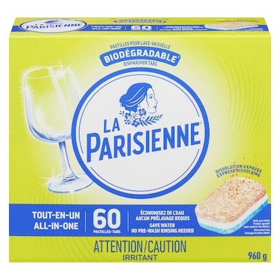 La Parisienne Biodégradable All in 1 60 Automatic Dishwasher Tabs 60 ea, $0.28/1ea