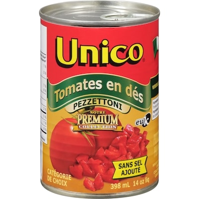 Unico Tomates en dés, Pezzettoni 398 ml, 0,42 $/100ml