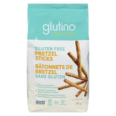 Glutino Gluten-Free Pretzel Sticks, Family Pack 400 g, $2.37/100g