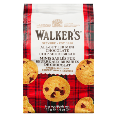 Walkers Mini Chocolate Chip Rounds 125 g, $3.43/100g