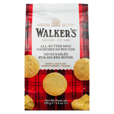 Walkers Mini biscuits sablés ronds 125 g, 3,59 $/100g