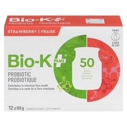 Bio K+ Strawberry 12 Pack 12x98.0 g, $4.00/100g
