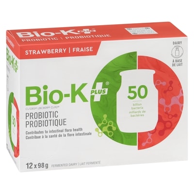 Bio-K+ fraise, paquet de 12