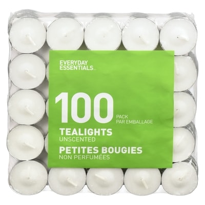 Everyday Essentials Tea Lights - 100 pack 100x100.0 ea, $0.06/1ea