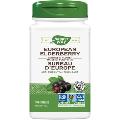 Nature’s Way Capsules aux baies de sureau 100 ea, 0,16 $/1ch