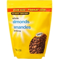 No Name Whole Almonds 1 kg, $2.30/100g