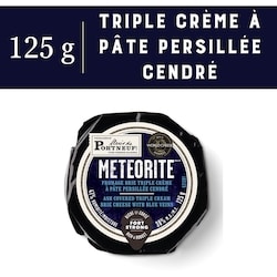 Alexis de Portneuf Fromage Brie triple crème à pâte persillée cendré Météorite 125 g, 4,79 $/100g