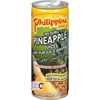 Philippine Brand Jus d'Ananas 100% 250 ml, 0,60 $/100ml