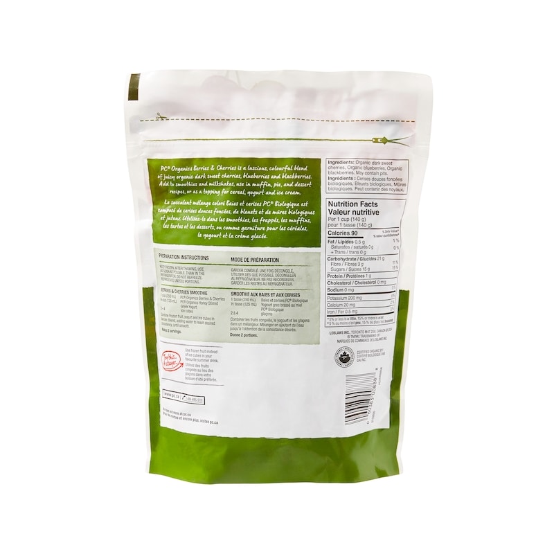 Frozen Berries and Cherries, Organic