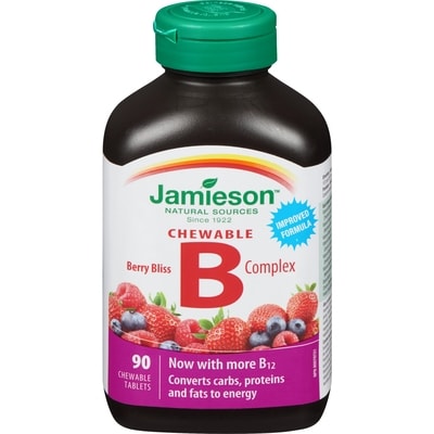 Jamieson Chewable B Complex Berry Bliss Tablets 90 ea, $0.23/1ea