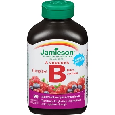 Jamieson Complexe B à croquer - Délice aux baies 90 ea, 0,20 $/1ch