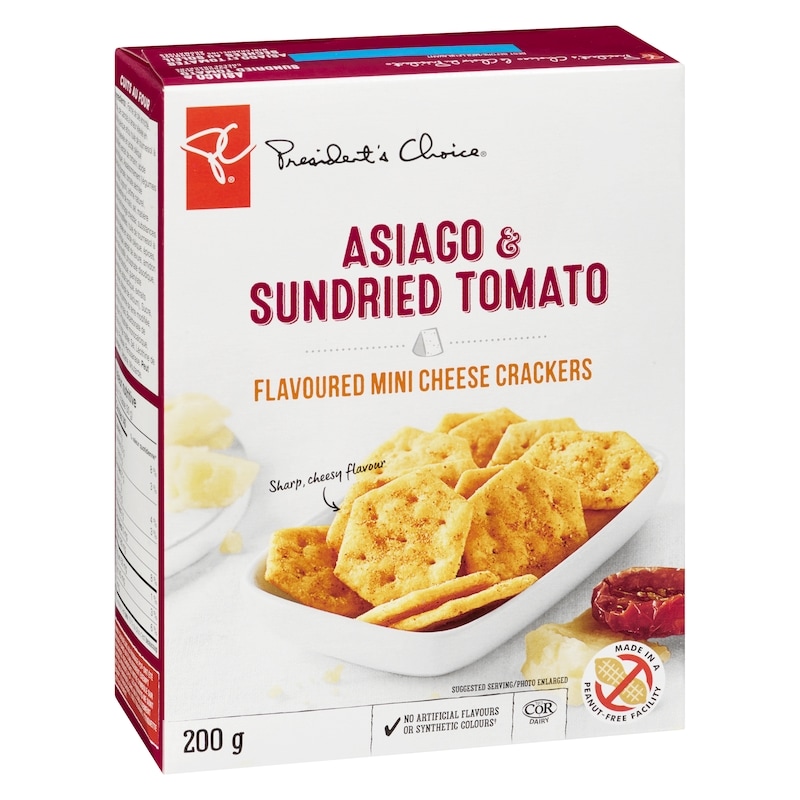 Asiago and Sundried Tomato Flavoured Mini Cheese Crackers