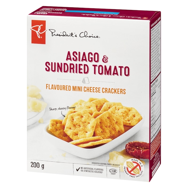 Asiago and Sundried Tomato Flavoured Mini Cheese Crackers