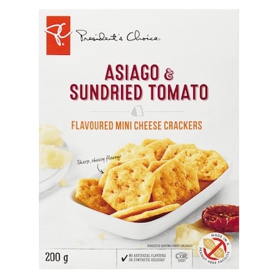 Asiago and Sundried Tomato Flavoured Mini Cheese Crackers
