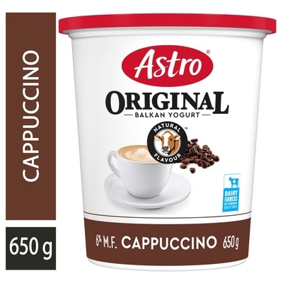 Astro Yogourt cappuccino original de type balkan 3.25 % 650 g, 0,66 $/100g