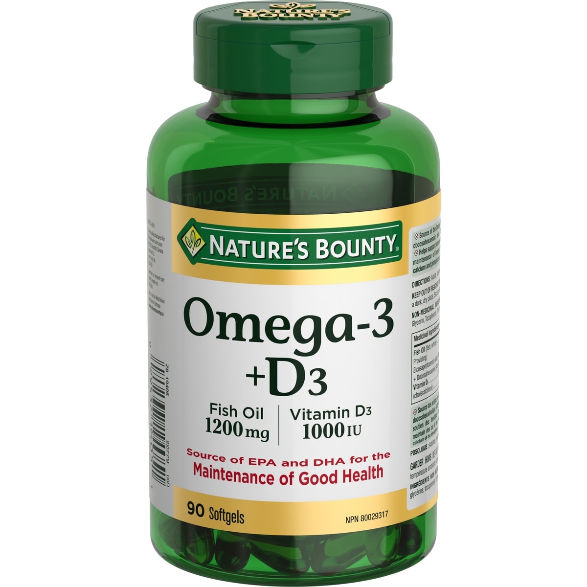 Nature's Bounty Omega-3 + D3 90 ea, $0.29/1ea