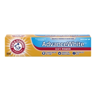 Arm & Hammer Dentifrice Advance White à triple action 120 ml, 3,16 $/100ml