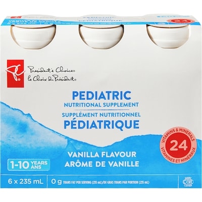 President's Choice Vanilla Pediatric Nutritional Supplement 6x235.0 ml, $0.64/100ml
