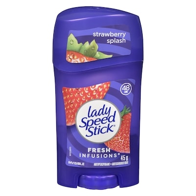 Lady Speedstick Antiperspirant Deodorant, Fresh Infusions, Strawberry Splash 45 g, $7.78/100g